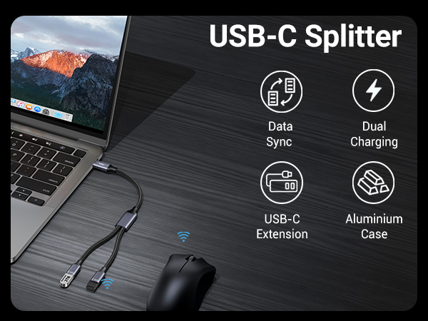 USB-C to USB-C Splitter