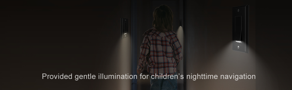 Illuminated Light Switch, Lightswitch with LED Night Light, Single Pole Switch