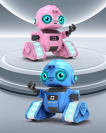 pink and blue robot toys