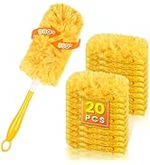 Bisenkud 20 Count 360 Duster Pads for Swiffer Duster Handle, Multisurface Heavy Duty Replacements...