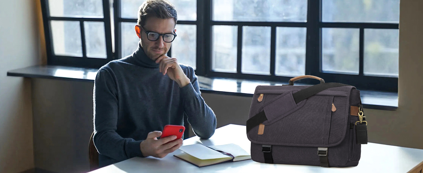 canvas laptop messenger bag men