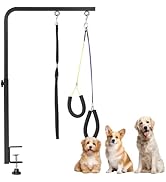 WeGXY Dog Grooming Arm, 29" Height Adjustable Pet Grooming Arm with Clamp for Small and Medium Do...