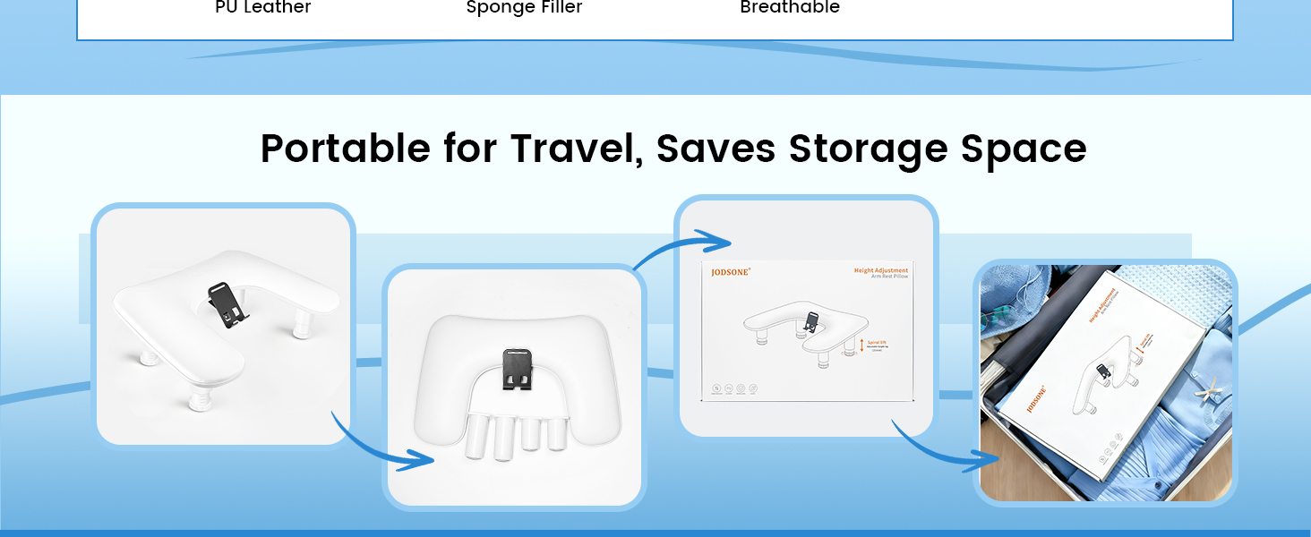 White Manicure Arm Rest for Nails Tech