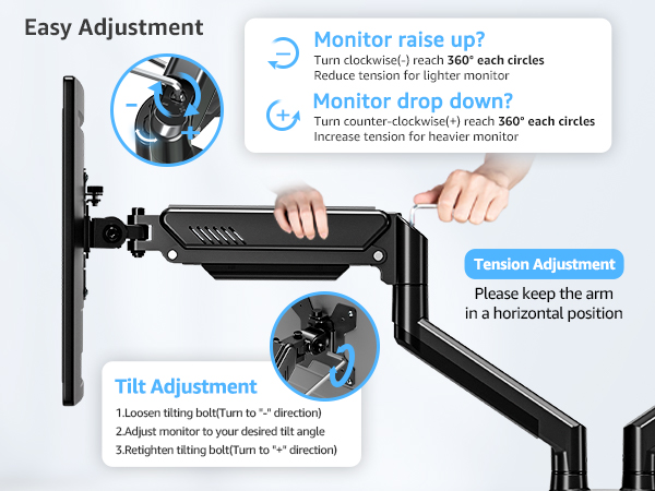 dual monitor arm