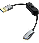 YINGAYOU USB Cable Switch USB 3.0 Extension Cable with Switch, Gold Plated Plug Supports OTG High...
