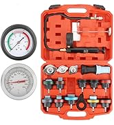 NYXOVA Radiator Pressure Tester Kit, 18pcs Coolant Pressure Leakage Tester Detector Tool Set, Aut...
