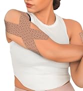 TheraCopper Copper Infused Kinesiology Tape – 2 Rolls (40 Precut Strips) – Advanced Waterproof Ki...