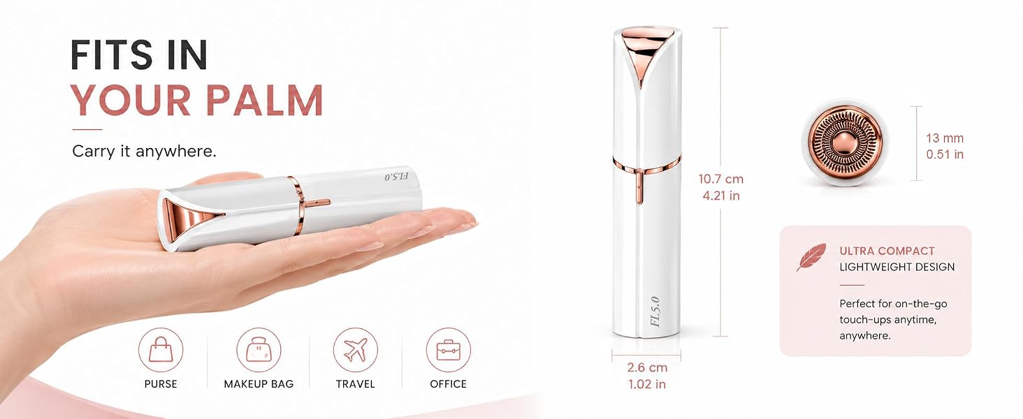 Facial Hair Remover for Women, Painless Electric Face Shaver