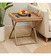 Klabelle Folding TV Tray Table - Portable Side Tables with Removable Tray for Drink, Snack, Sofa ...