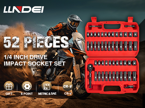 1/4”Drive Impact Socket Set