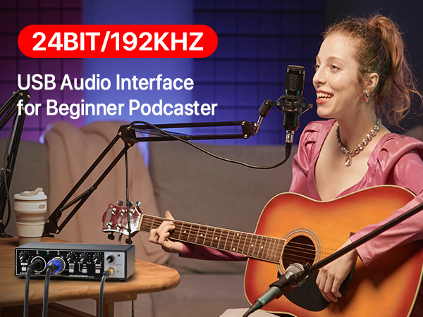 Audio Interface for PC Audio Interface for Recording Music Portable Interfaz de Audio Mixer
