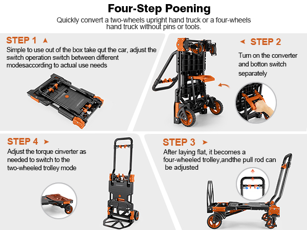 330LB Folding Hand Truck Heavy Duty Carrying