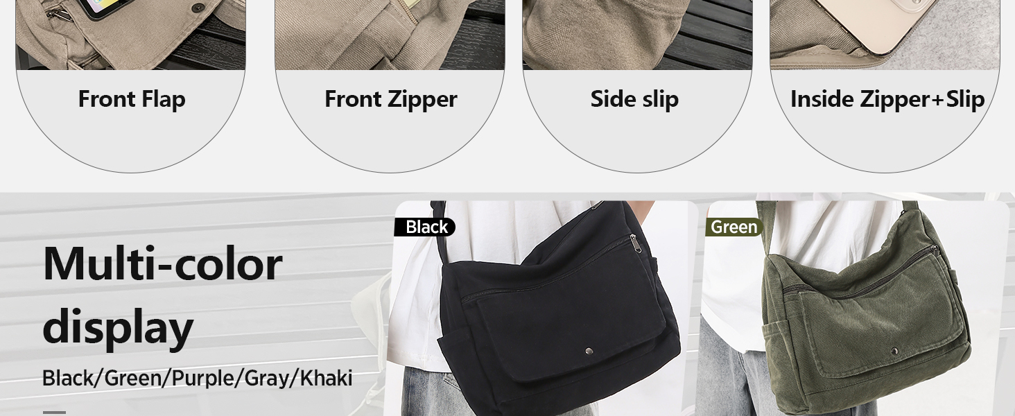 Canvas Crossbody Bag Messenger Bag