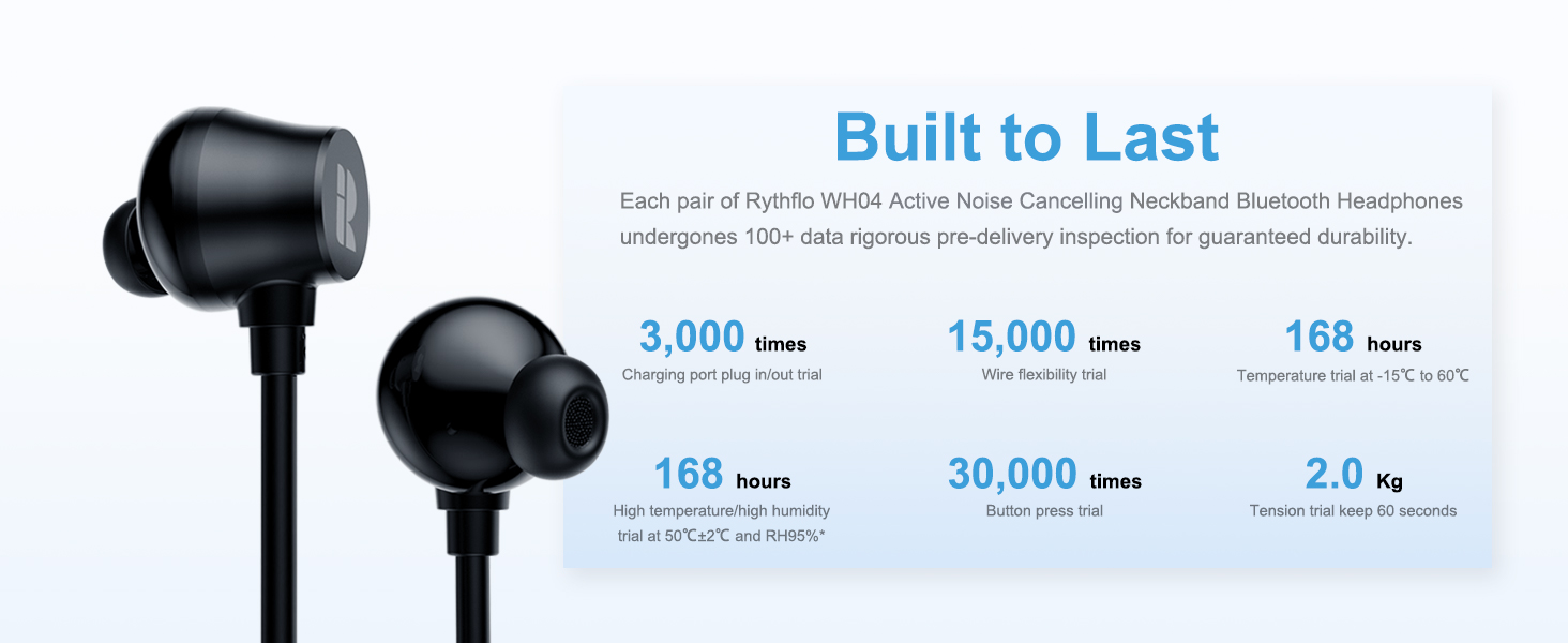 WH04 Neckband Headphones undergone rigorous pre-delivery inspection for guaranteed durability.