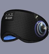 LOVE EYE Sleep Headphones Bluetooth 5.4 Sleeping Eye Mask Wireless Music Earphones with HD Speake...