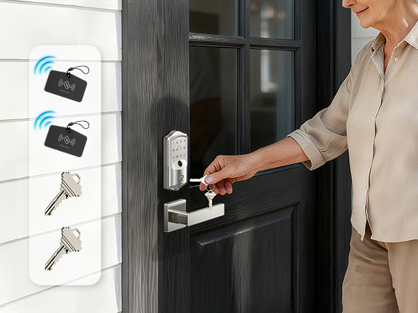 smart locks for front door Keys IC Card Unlock