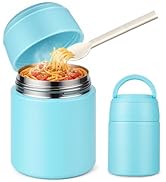 10oz Soup Thermo for Hot Food Kids Insulated Food Jar with Spoon Wide Mouth Stainless Steel Lunch...