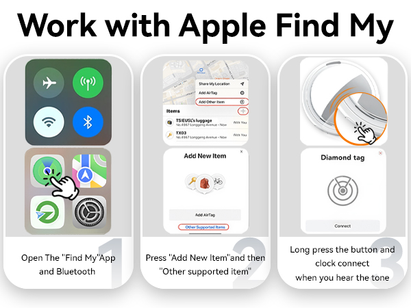 bluetooth tracker and item locator for luggage tags, passports