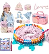 IQKidz Hat Knitting Loom Kit, Kids Craft Kits for Girls Ages 7 8-12 Years and Up, Fun DIY Gift fo...