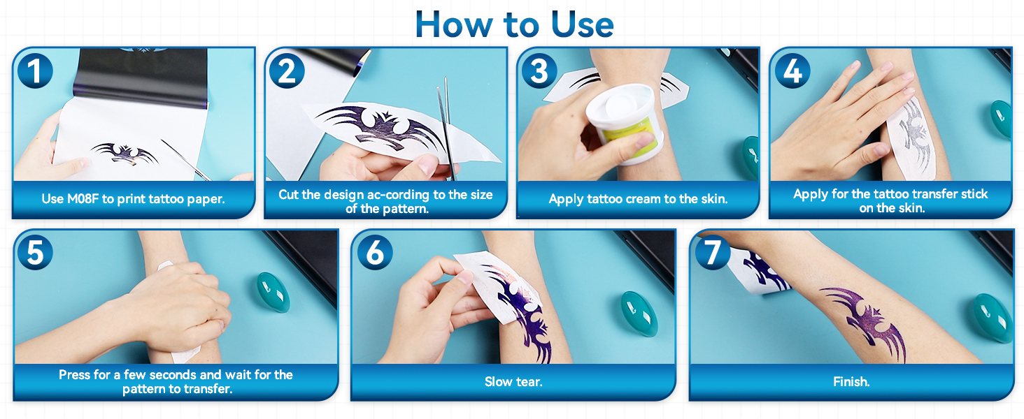 how to use tattoo print paper