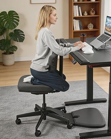 Cross Legged Office Chair with Back Support for Yoga