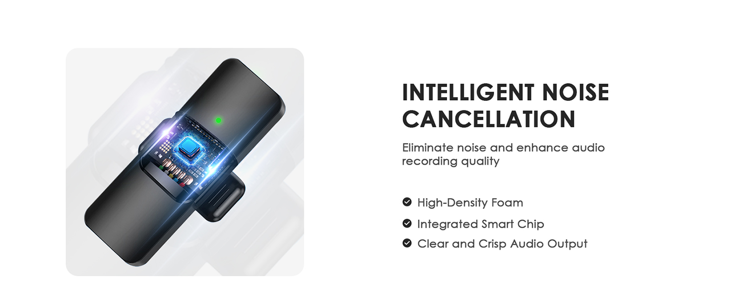 Microphone for iPhone, wireless microphones, mini mic, bluetooth microphone, lavalier microphone