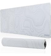 Topographic White mouse pad