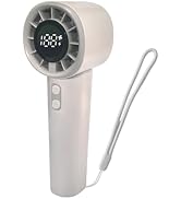 JIJAWA Handheld Portable High-Speed Fan K300, 120-Speed Turbo, LED Display, USB-C Rechargeable, 1...