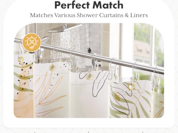 shower curtain rings Shower Curtain Hooks RustProof Shower Hooks for Shower Curtain Liner 