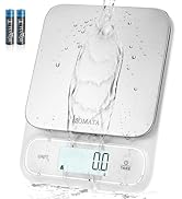 BOMATA Waterproof IPX6 Kitchen Scale, 0.1 g/0.01 oz High Precision, 5 kg/11 lbs, Digital Scale wi...