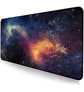 Large Extended Gaming Mouse Pad with Stitched Edges, Non-Slip Waterproof Rubber Base Mouse Pad fo...