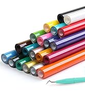 HTVRONT HTV Heat Transfer Vinyl Bundle - 20 Pack 12'' x 3FT Iron on Vinyl for All Cutting Machine...