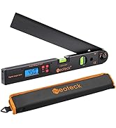 Neoteck Aluminum Digital Angle Finder Protractor 225° 16 inch Backlit LCD Digital with Horizontal...
