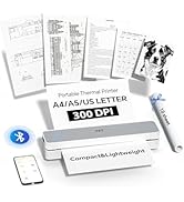 PRT Portable Printer Wireless for Travel, Inkless Bluetooth Small Mobile Thermal Printer, Support...