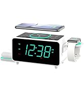 Emerson Smartset Dual Alarm Clock FM Radio with Wireless Charging, Bluetooth Speaker, Ultra Fast ...