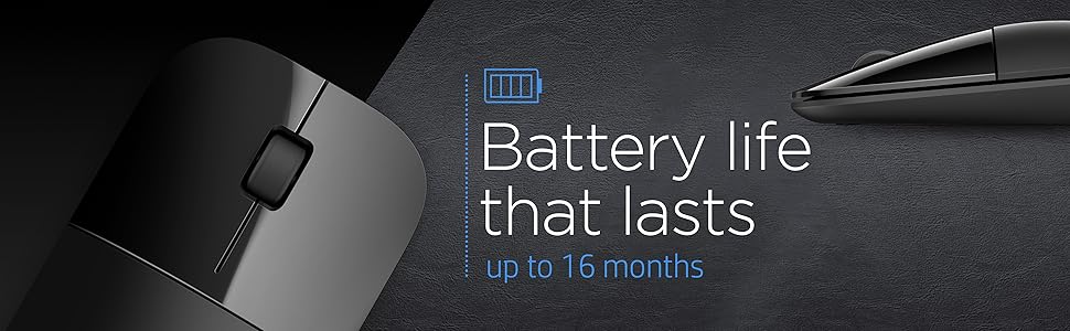 HP Wireless Mouse Z3700 Battery Life up to 16 months