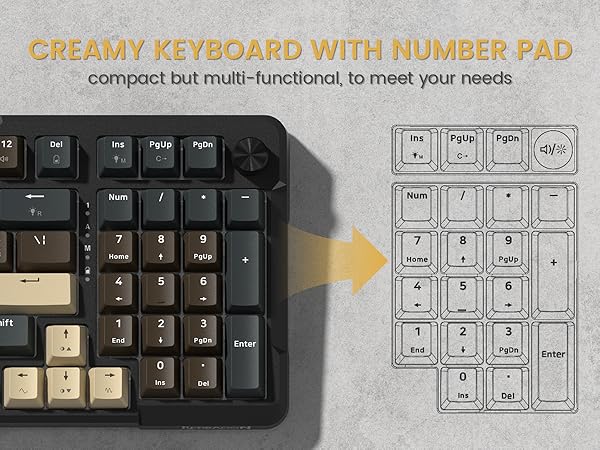 Redragon K742 Wireless Mechanical Gaming Keyboard with Knob