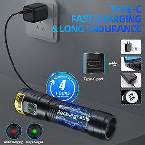 USB-C Rechargeable Battery Powered