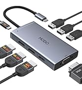 USB C Docking Station Laptop Dual Monitor USB C to USB Adapter Docking Station for Dell,HP,Lenovo...