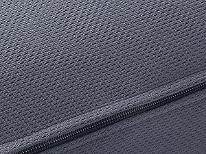 fabric swatch of gray premium mock-mesh fabric