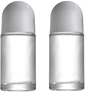 2Pcs White 50ML Glass Empty Roller Bottles with Plastic Roller Ball, Deodorant Roll On Containers...