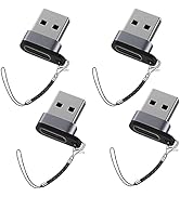 Liaoan USB C Male to Female Adapter, Portable USB C Transmission Key Chain Adapter Set