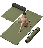 Yoga Mat Thick(10mm) Exercise Mat Non Slip Anti-tear,72"x35" Extra Large Pilates Mats for Home Wo...