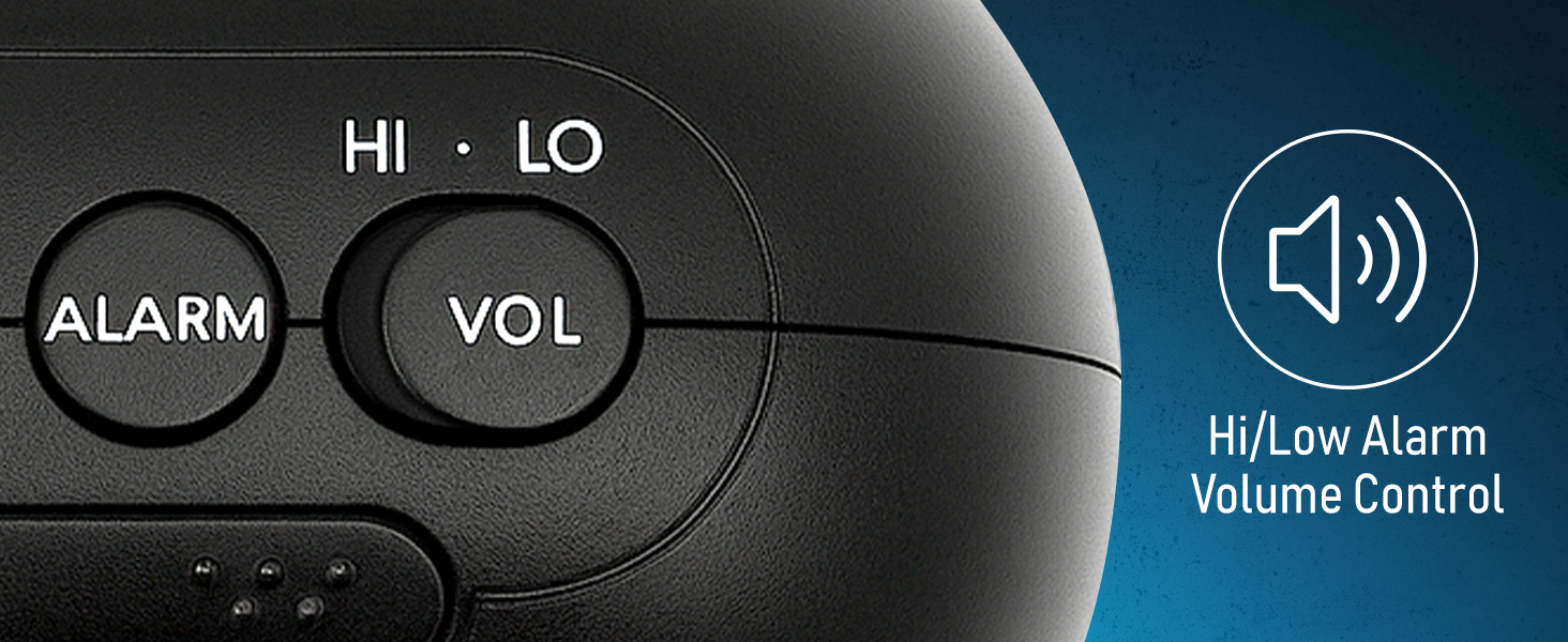 High/low alarm volume control