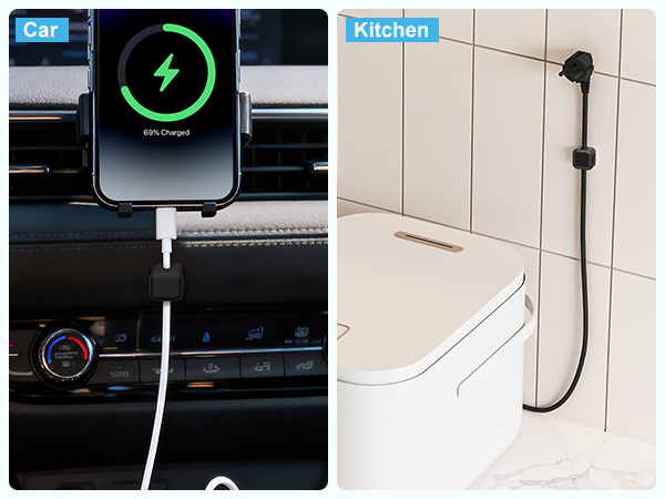 showcase in car and kitchen