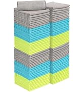 AIDEA Microfiber Cleaning Cloths-100Pack, Softer Highly Absorbent, Lint Free Streak Free for Hous...