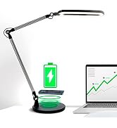 OTUS [2in1] LED Desk Lamp for Home Office with Wireless Charger, Architect LED Desk Light for Stu...