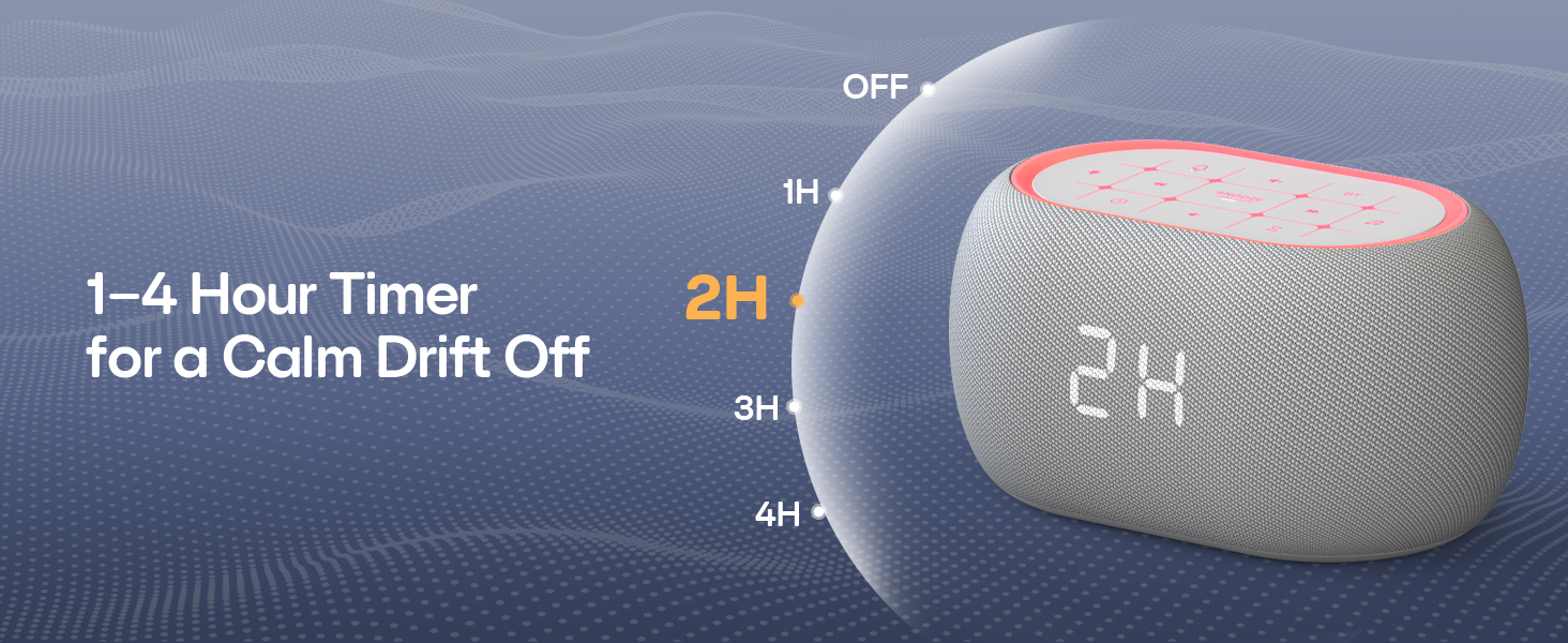 alarm clock with 1-4 hour timer