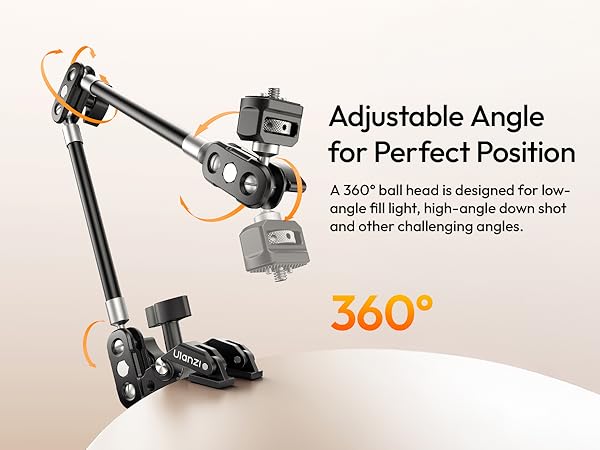 ULANZI Super Clamp Camera Clamp Mount with 2 Section Kit