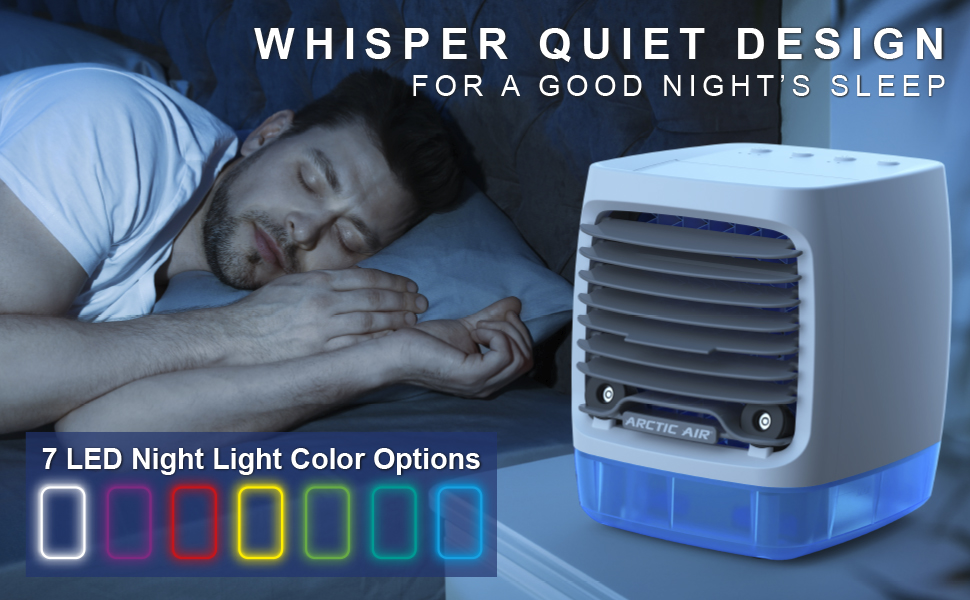 Arctic Air Chill Zone: whisper quiet design and 7 LED light color options